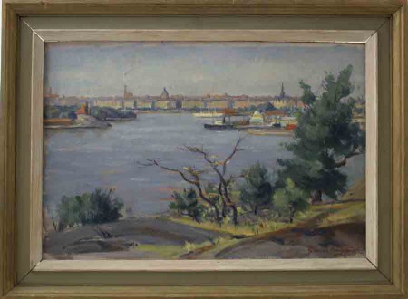 4660 - Olejomalba Stockholm  Gunnar Bergqvist  31 x 45 cm  2 300 kc 